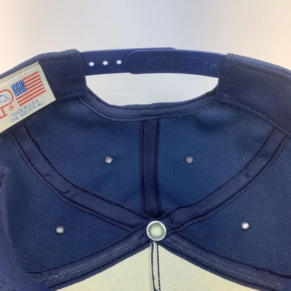 Vintage Walmart Supercenter Trucker Hat Blue Snapback Paramount Cap Made in USA